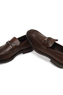 Erkek Kahverengi Deri Casual Loafer | Derimod
