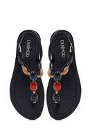 Women's Black Peep Toe Sandals | Derimod