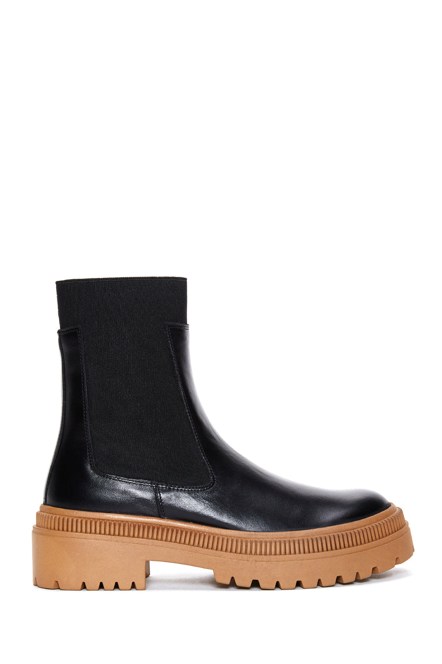 Women's Black Leather Chelsea Boots 22WFD140218 | Derimod