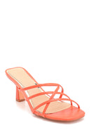 Women's Leather Heeled Slippers | Derimod