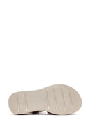Women's Mink Ankle Buckle Thick-Soled Suede Leather Comfort Sandals | Derimod