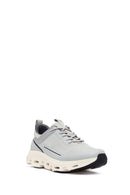 Men's Grey Lace-Up Thick-Sole Fabric Sneakers | Derimod