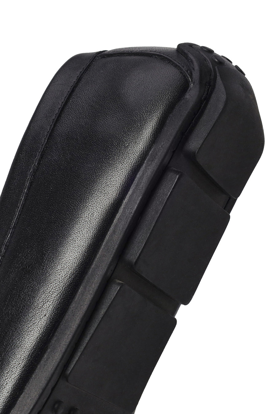Women's Black Buckle Leather Loafer