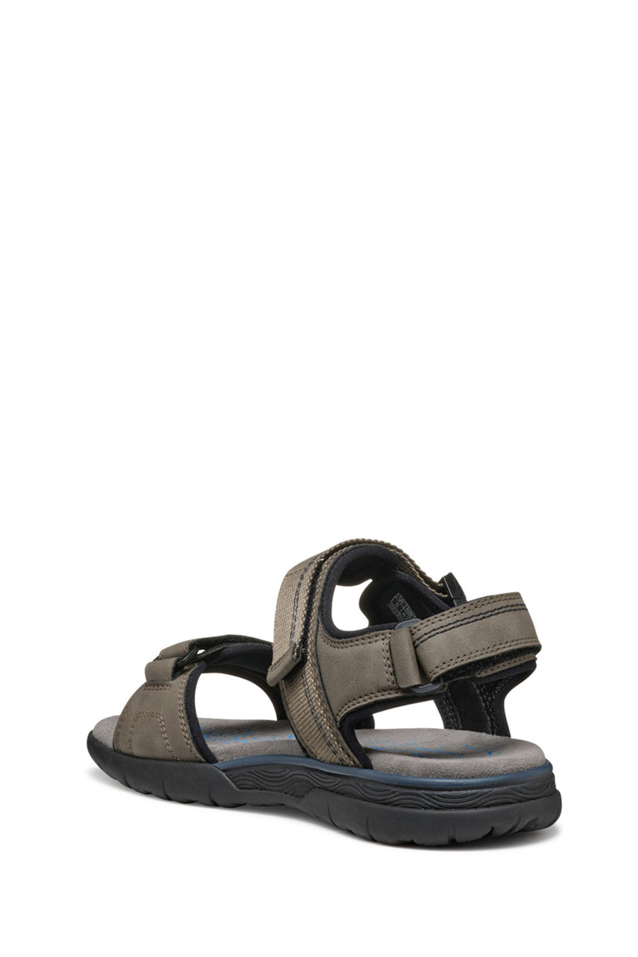 Geox Men's Gray U Spherica Ec5 B- Nbk Synt.Le Double Strap Fabric Sandals