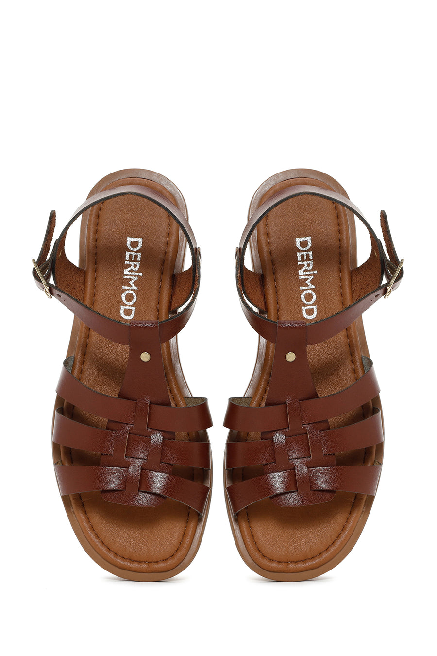 Women's Brown Leather Bodrum Sandals