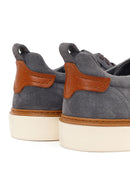 Erkek Gri Bağcıklı Kalın Tabanlı Süet Deri Sneaker | Derimod