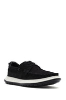 Men's Black Lace-Up Nubuck Leather Casual Shoes | Derimod