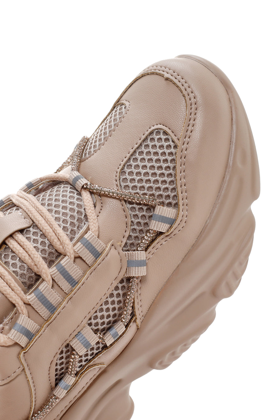 Kadın Koyu Pudra Kalın Tabanlı Sneaker