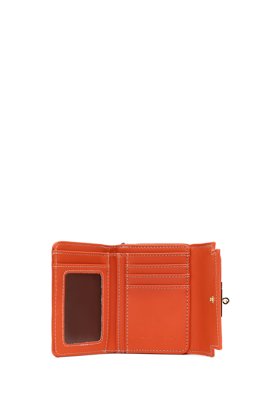 Women's Orange Printed Wallet