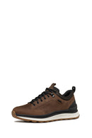 Geox Men's Brown U Spherica Active Lace-Up Waterproof Leather Sneaker | Derimod