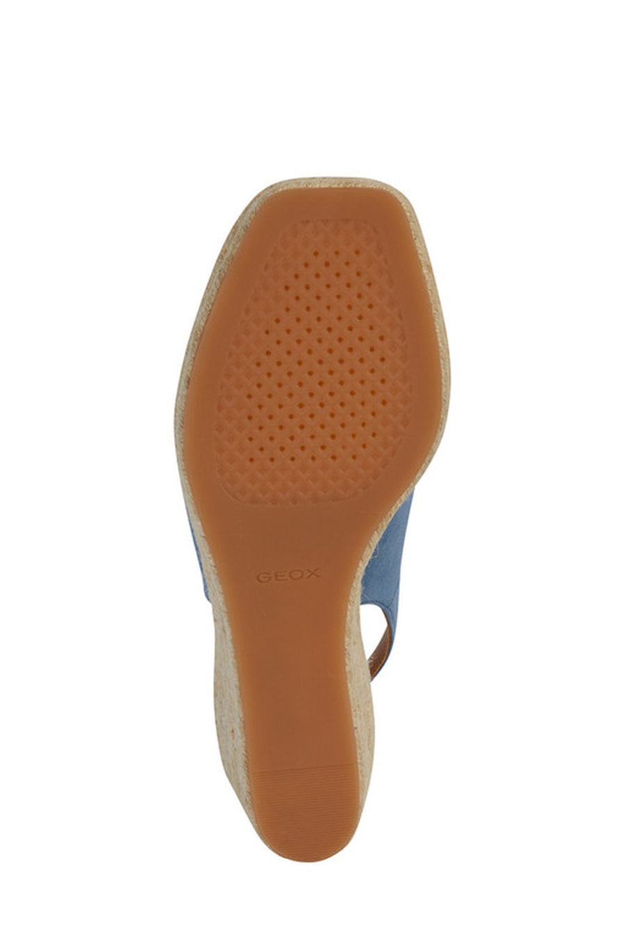 Geox Women's Blue Panarea Wedge Heels Suede Leather Espadrille