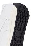 Woman White Lace-Up Leather Sneaker | Derimod
