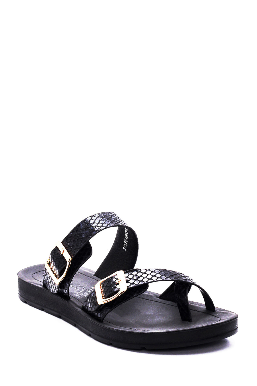 Women's Snake Patterned Flip Flops