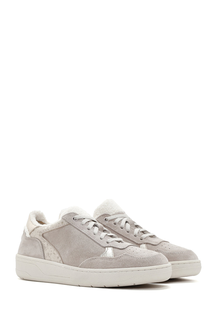 Women's Beige Suede Leather Sneaker