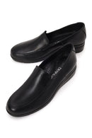 Woman Black Short Wedge-Heel Leather Comfort Shoes | Derimod