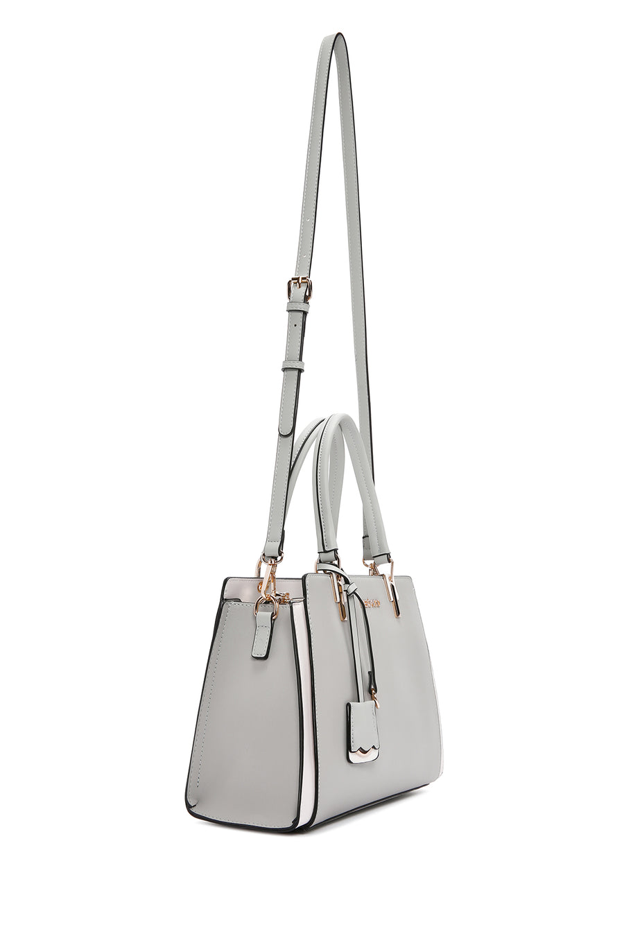 Women's Grey Long Strap Classic Handbag