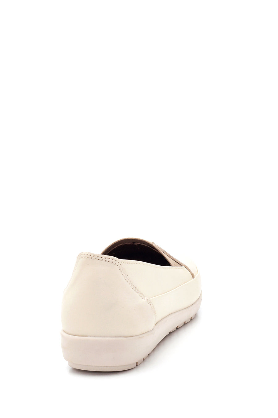 Women's Beige Leather Comfort Loafer