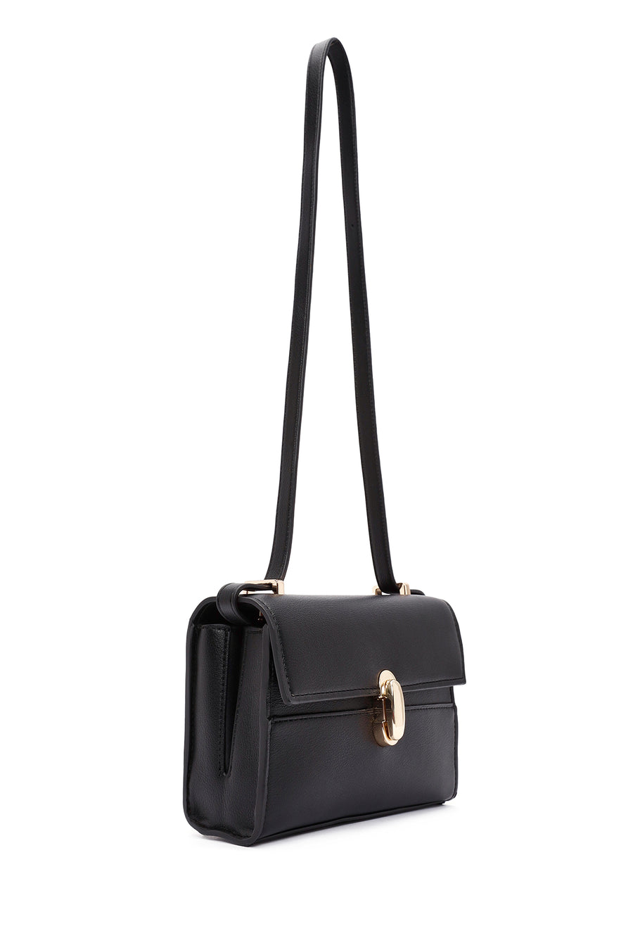 Women's Black Long Strap Crossbody Bag