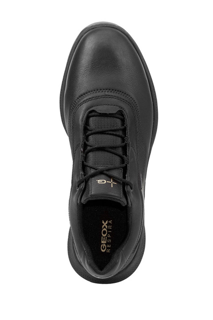 Geox Erkek Siyah U PG1X ABX Bağcıklı Deri Sneaker