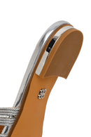 Woman Silver Slipper with Stones | Derimod