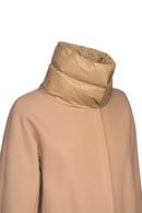 Geox Women's Brown W Diamante Long Coat | Derimod