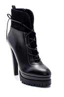 Women's Leather Platform Heeled Boots | Derimod