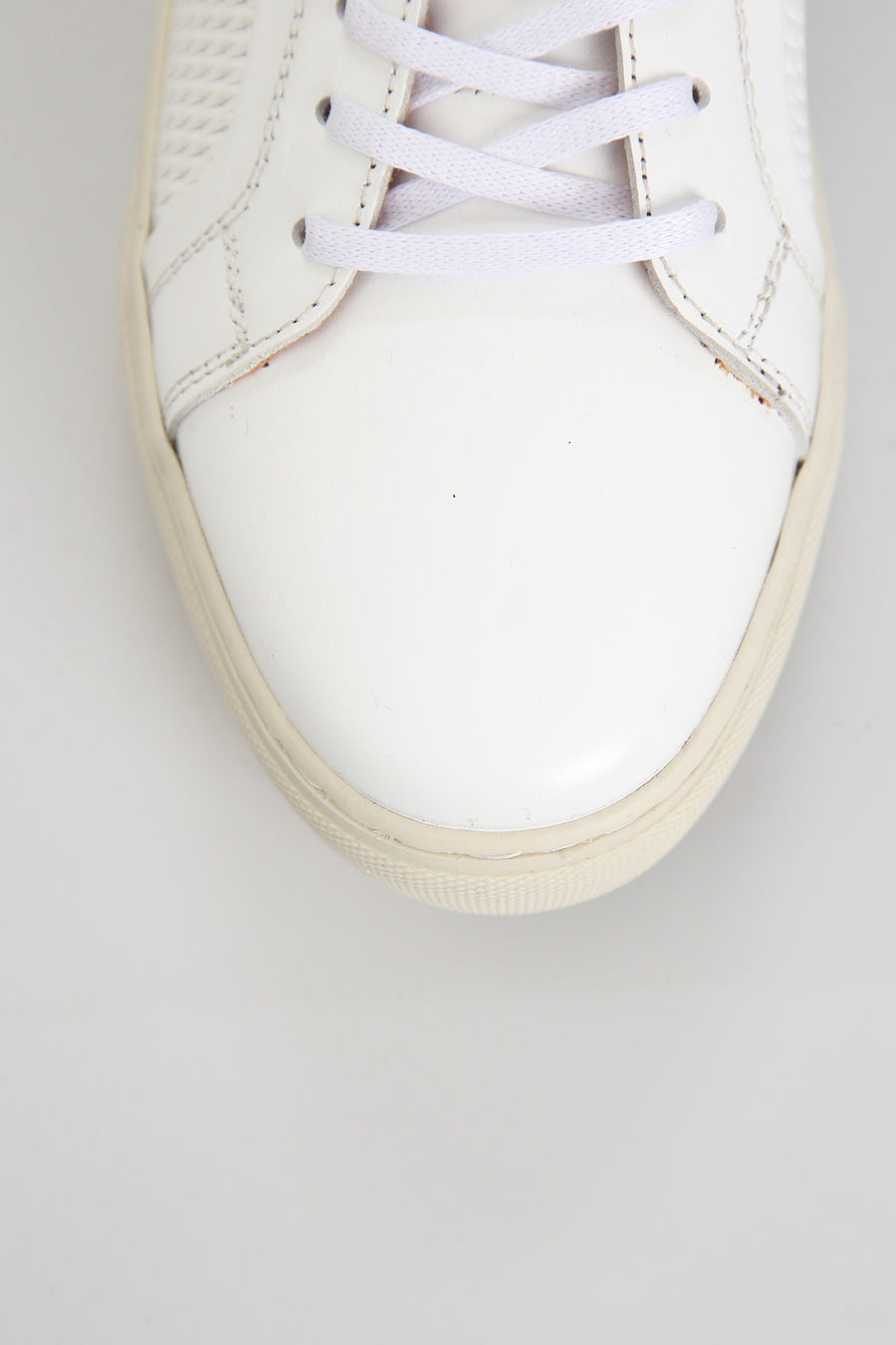 White Men's Leather Sneaker