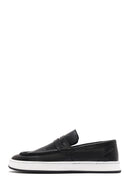 Erkek Siyah Spor Deri Loafer | Derimod