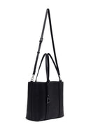 Woman Black Long-Strap Printed Shoulder Bag | Derimod