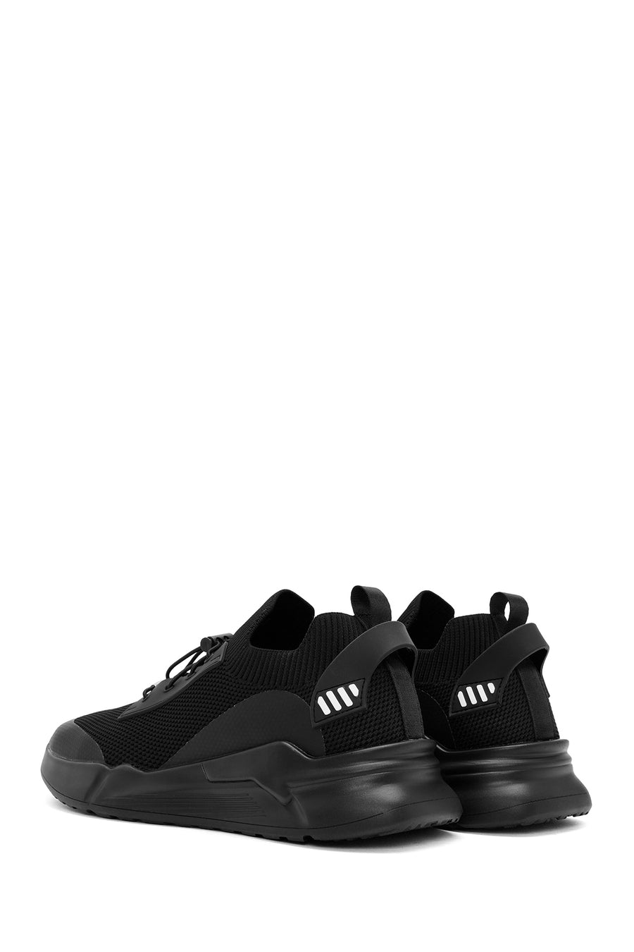Erkek Siyah Bağcıklı Kumaş Sneaker