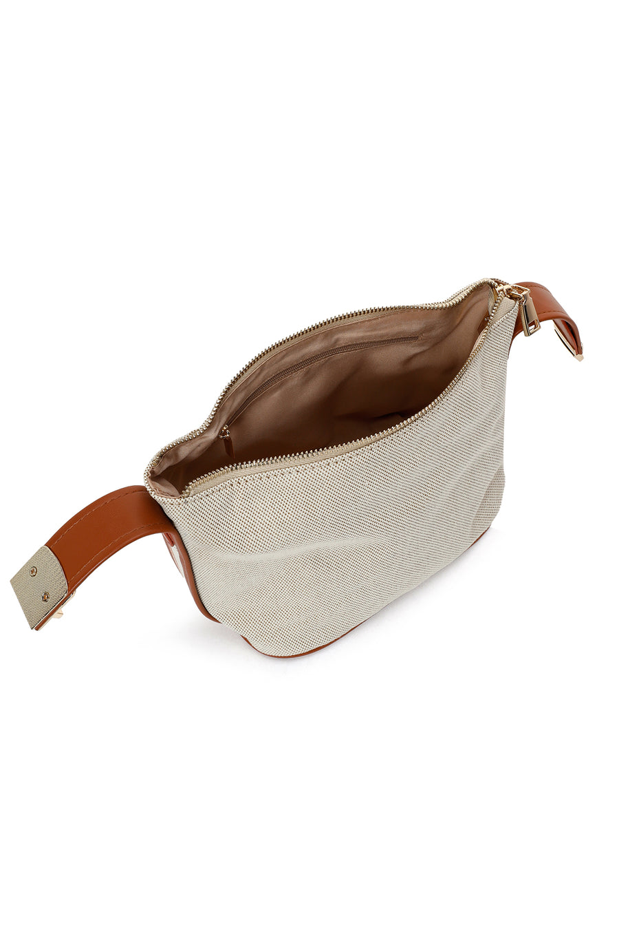Women's Beige Long Strap Crossbody Bag