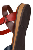 Women's Colorful Buckle Leather Bodrum Sandals | Derimod