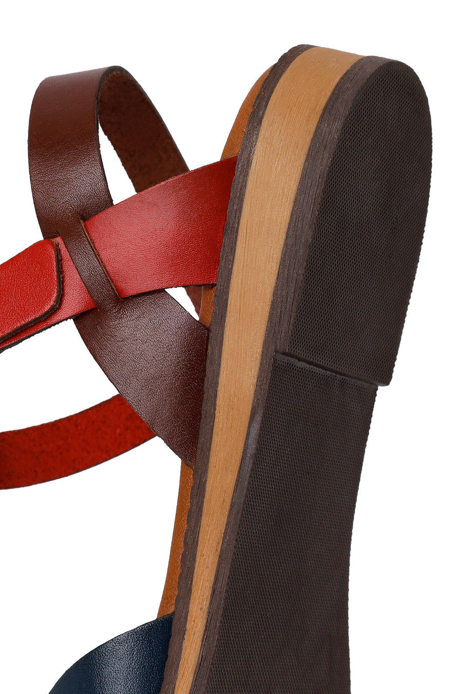 Women's Colorful Buckle Leather Bodrum Sandals