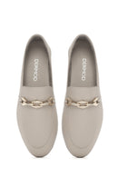 
Women's Beige Buckled Leather Loafer
 | Derimod