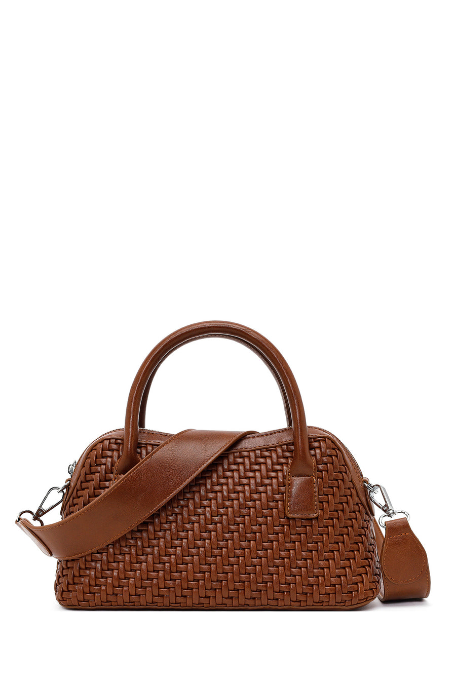 Woman Brown Long-Strap Braided Shoulder Bag 26SBD265629 | Derimod