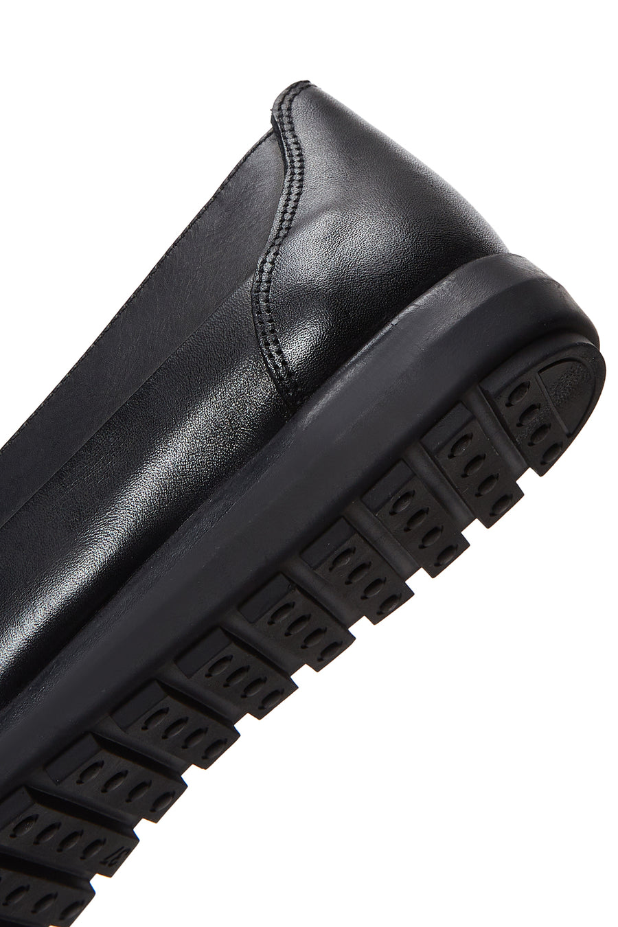 Women's Black Leather Comfort Shoes