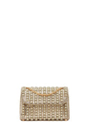 Women's Gold Chain Strap Embellished Evening Bag | Derimod