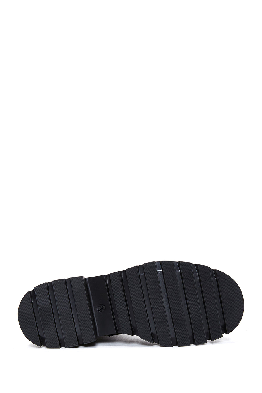 Women's Black Leather Thick Soled Chelsea Boots