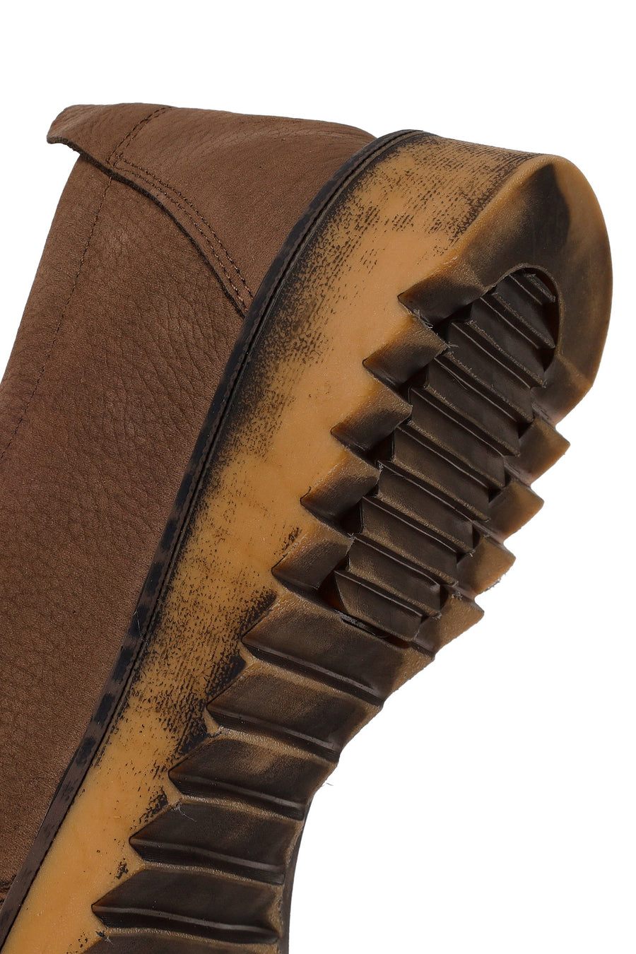 Male Brown Lace-up Nubuck Leather Casual Shoes