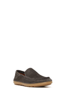 Male Anthracite Suede Leather Loafer | Derimod