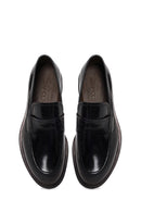 Male Black Leather Loafer | Derimod