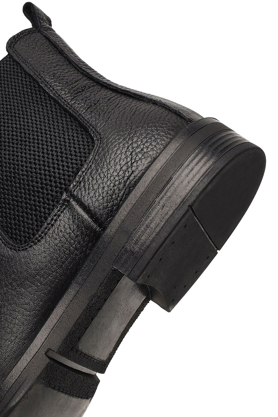 Men's Black Leather Chelsea Boot