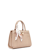 Women's Cream Long Strap Quilted Handbag | Derimod