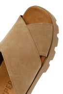 Camper Men's Brown Brutus Leather Slippers | Derimod
