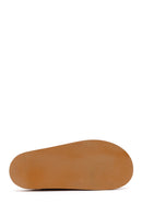 Women's Beige Suede Leather Slippers | Derimod