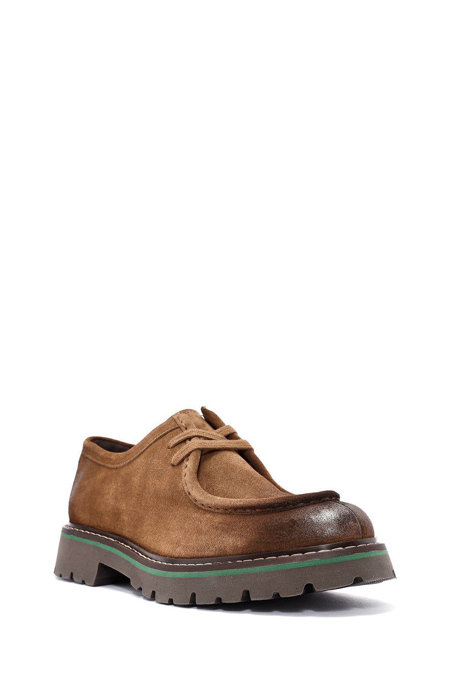Men's Brown Lace-Up Suede Leather Casual Shoes