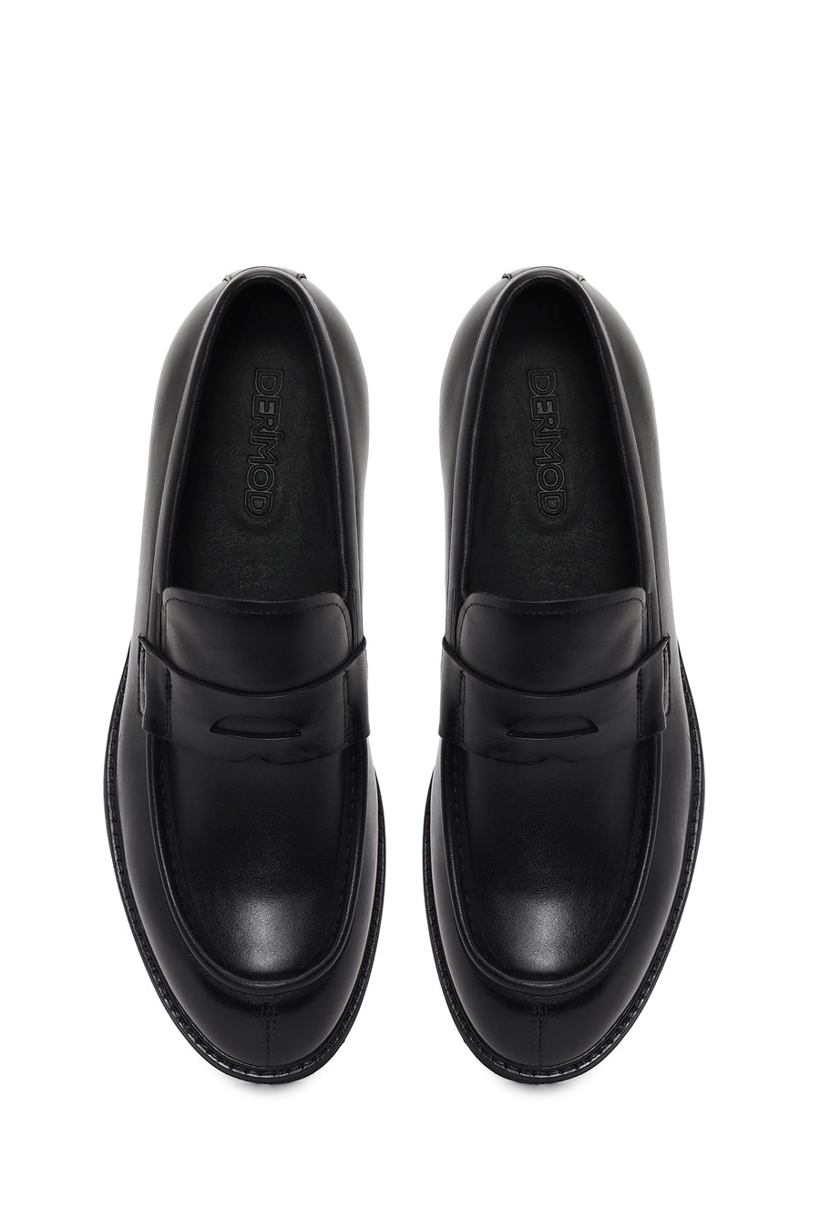 Erkek Siyah Deri Casual Loafer