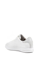 Geox Women's White Jaysen Lace-Up Leather Sneaker | Derimod