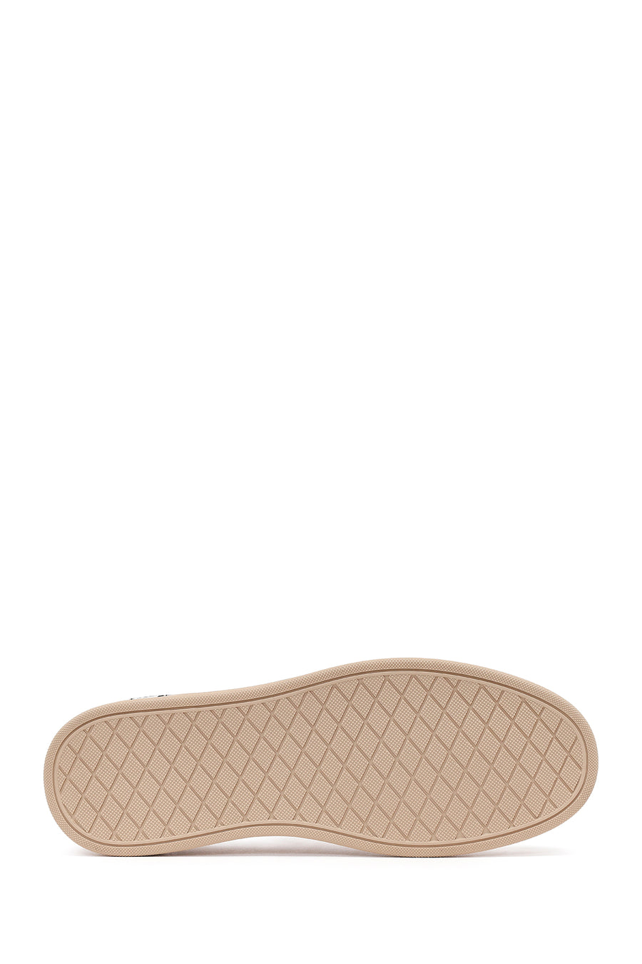 Male Beige Patterned Fabric Loafer