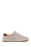 Men's Gray Lace-Up Suede Leather Sneaker | Derimod